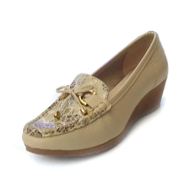 Mocasin en cuero zapato mujer dama